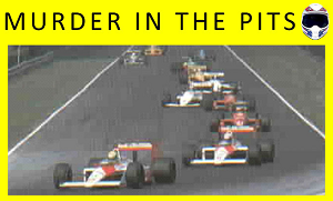 Murder in the Pits, murder mystery download kit