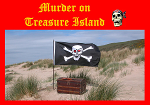 Murder at Treasure Island (FEMALE), murder mystery download kit